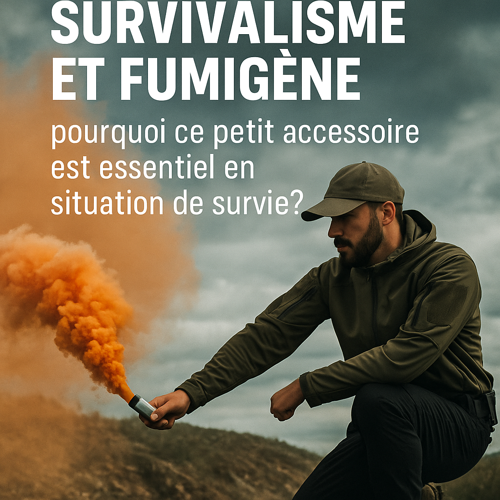 Fumigène utilisé comme outil survivaliste pour signalisation et survie