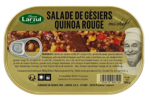 Salade de gésiers au quinoa rouge