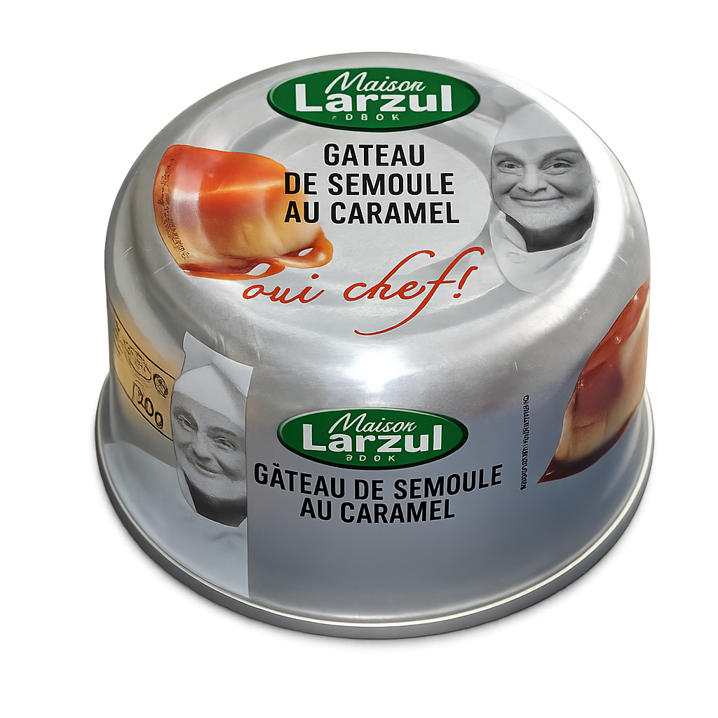 Gâteau de semoule au caramel Larzul 120 g